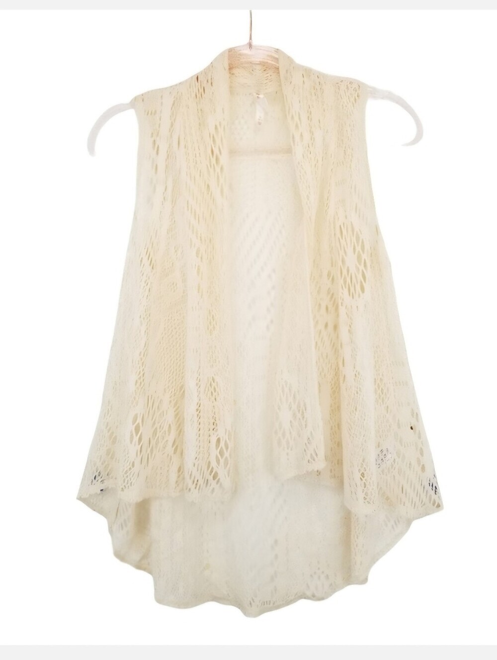 Xhilaration Lace Vest Ivory Color - Picture 4 of 13